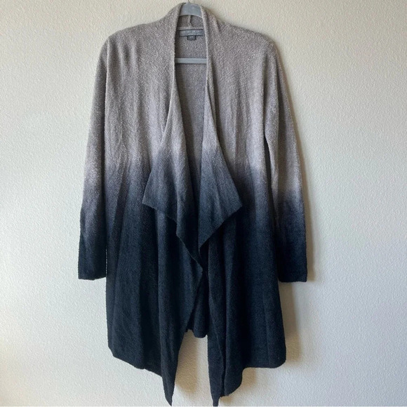 Barefoot Dreams Cardigan Sweater‎ Ombré Gray Black Size S/M - Picture 2 of 6